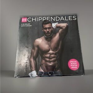 Chippendales A 16- Month 2019 Wall Calendar with Bonus Poster. Factory Sealed.